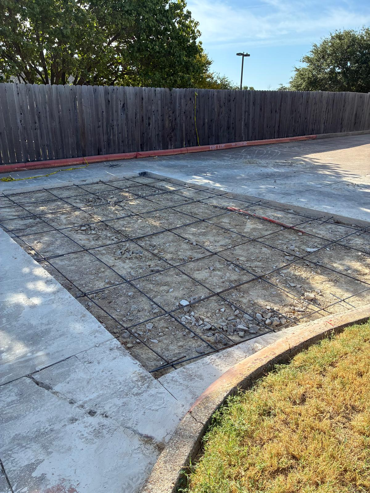 Before concrete work